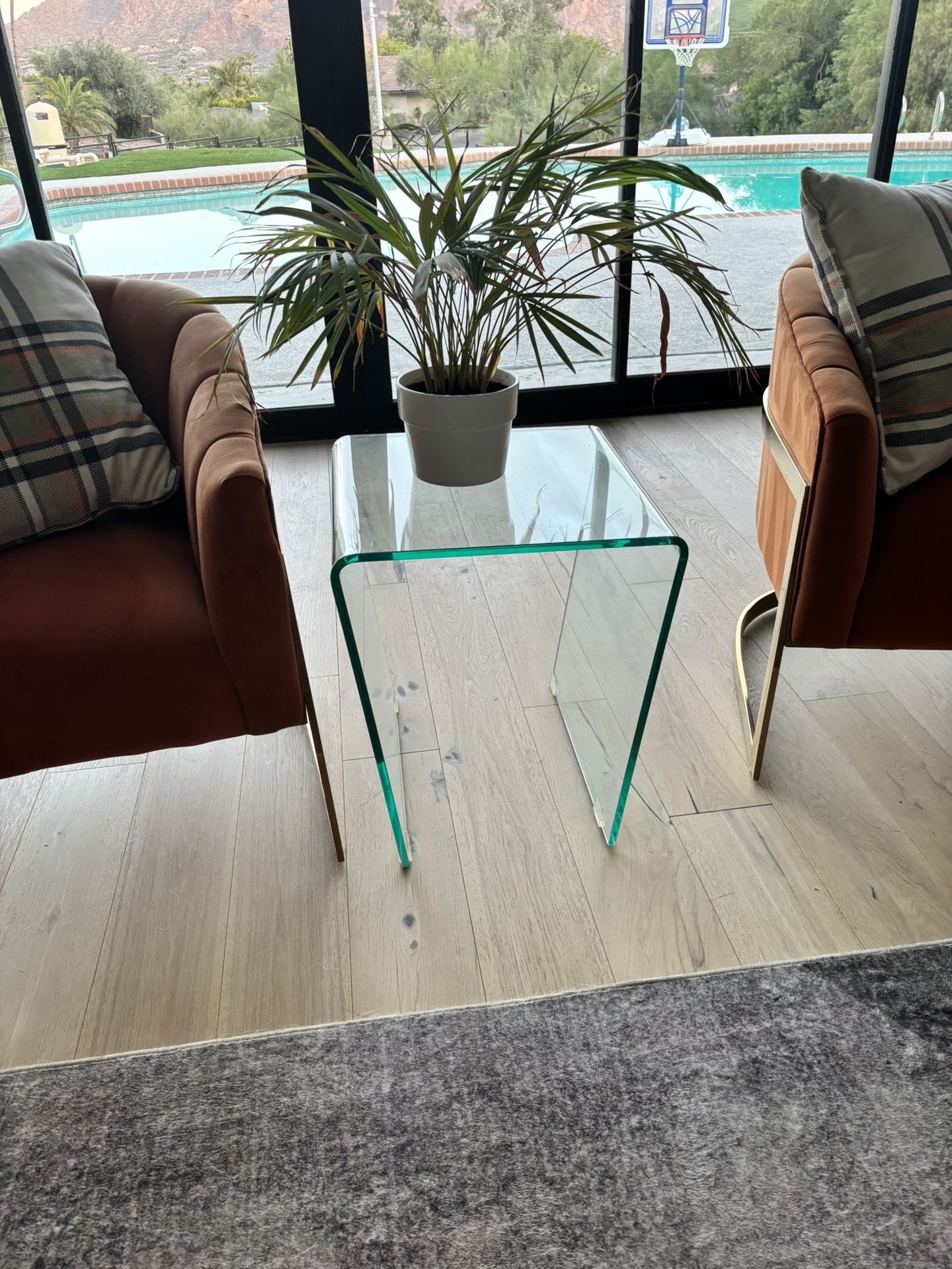 Copenhagen Glass End Tables (2)