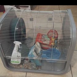Pet Cage With Some Stuff 