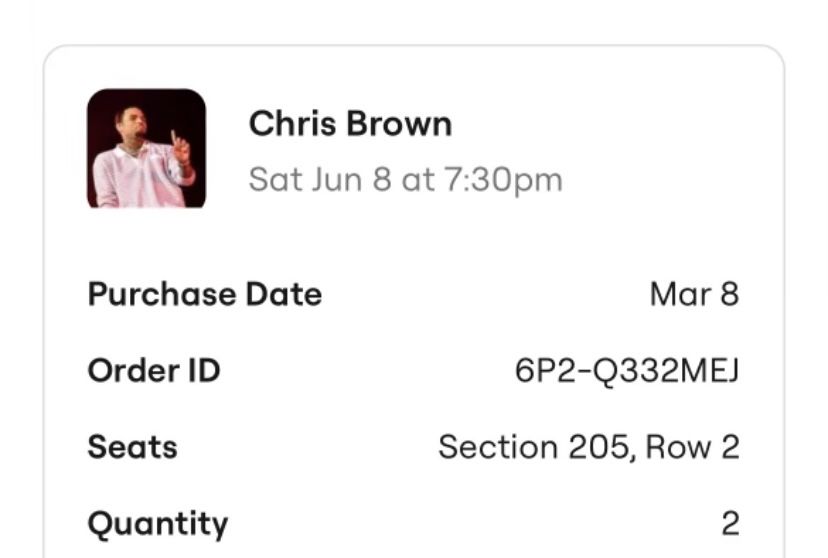 Chris Brown Concert Tickets 