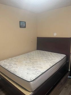 Queen Bed Frame with Mattress