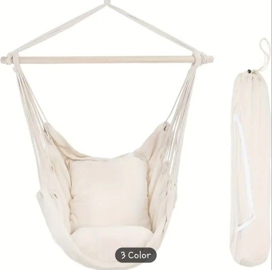 Hammock Swing Chair with 2 Cushions and Support Bar