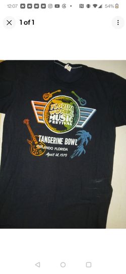 Vintage Tangerine Bowl 1979 concert shirt Aerosmith Ted Nugent