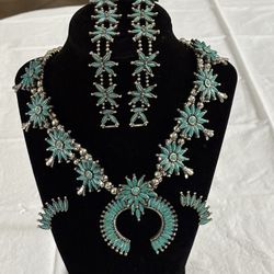 Vintage turquoise jewelry set