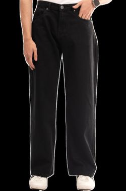 Y2K Baggy Wide Leg Jeans for a Night Out – Jet Black, Light Blue, Blue, Sizes 28-38