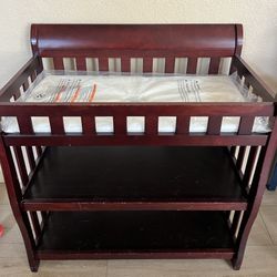 Delta Children Eclipse Changing Table with Changing Pad, Espresso Cherry