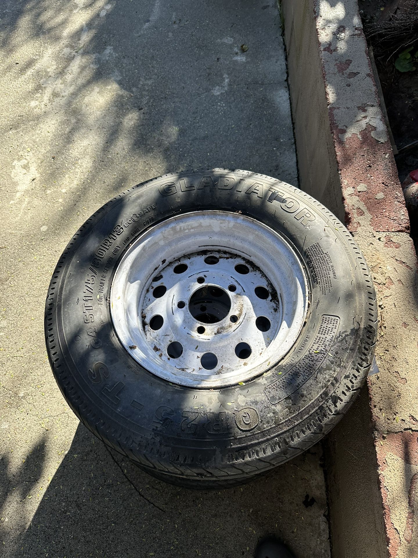 Trailer Rims 13” 3 Of Them One Tire Is Brand New 