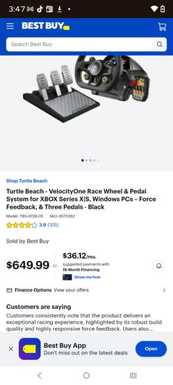Turtle Beach VelocityOne Race Wheel & Pedal System