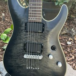 Schecter C-1 Platinum Black Satin – EMG Pickups – Excellent Condition