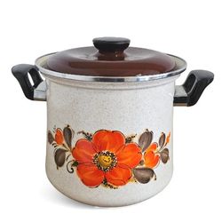 Sanko Ware  Show Pans 2 Gallon Floral Vintage