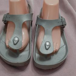 Birkenstock slipper silver size 11