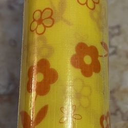 Vintage Rubbermaid Shelf Liner Tack Back Adhesive Flower 