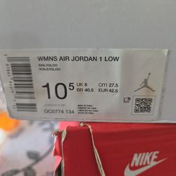 WMNS AIR JORDAN 1 LOW 10.5