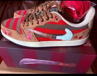 Travis Scott “Nightmares” Freddy vs Jason custom dunks