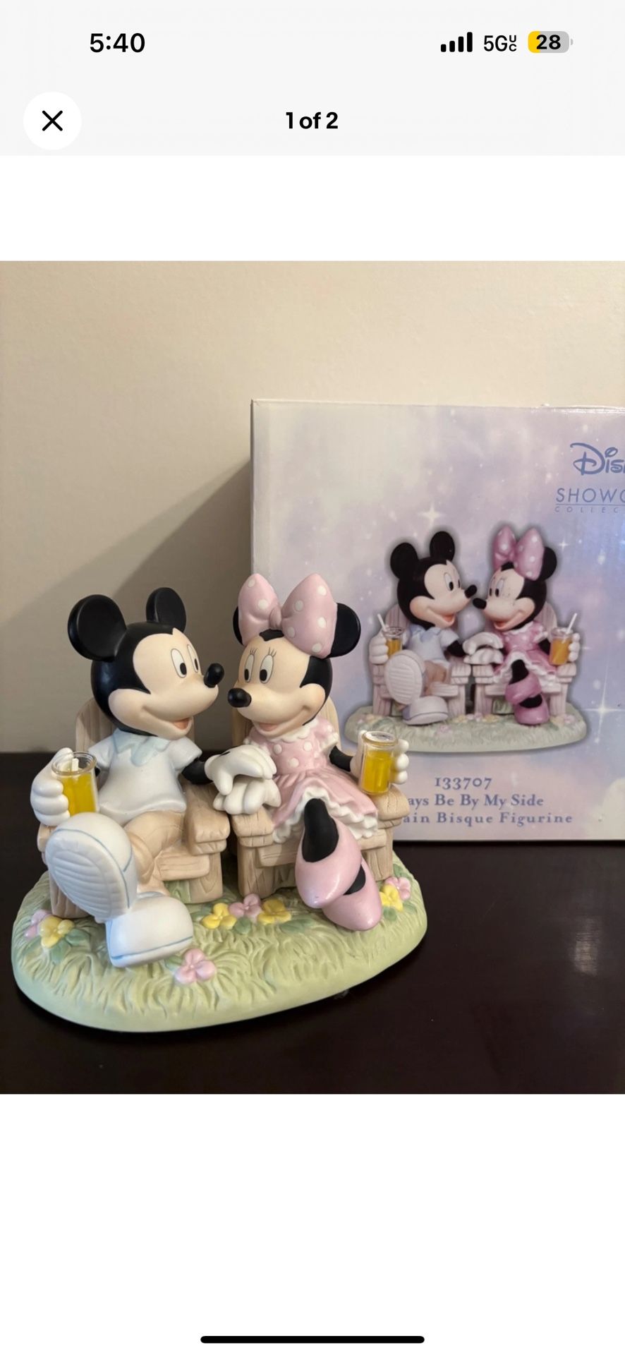 Disney Showcase Mickey & Minnie ALWAYS BY MY SIDE Precious Moments