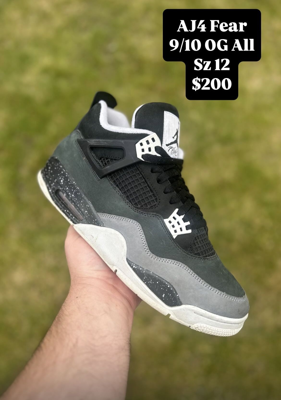Jordan 4 Fear 9/10 OG All Size 12