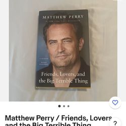 Matthew Perry Friends, Lovers and the Big Terrible Thing Hardbound Book