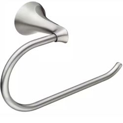 MOEN Darcy Single Post Toilet Paper Holder with Press and Mark in Brushed Nickel