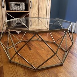 Premium Glass Octagon Table 