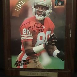 49er JERRY RICE ONE OF A KIND ACTION PACK 8X10 AUTOGRAPH CARD 