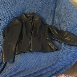 Leather Jacket, Black, 2X