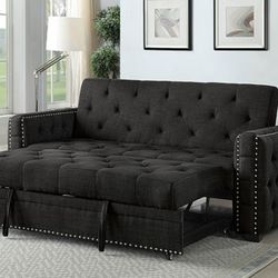 🔥🔥Brand New Dark Grey Futon Sofa Sleeper🔥🔥
