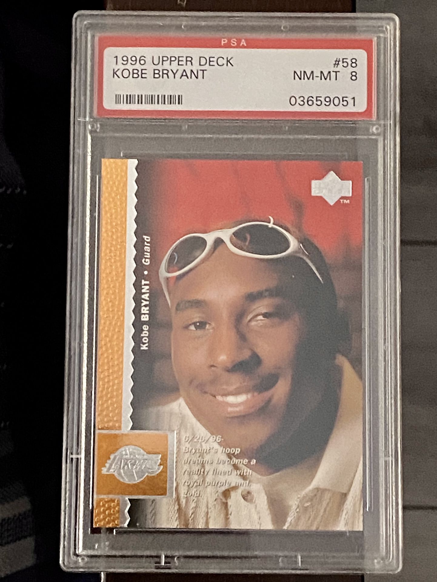 1996 upper deck kobe bryant rookie card