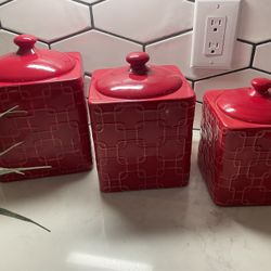 Ceramic Kitchen Canister Set 
