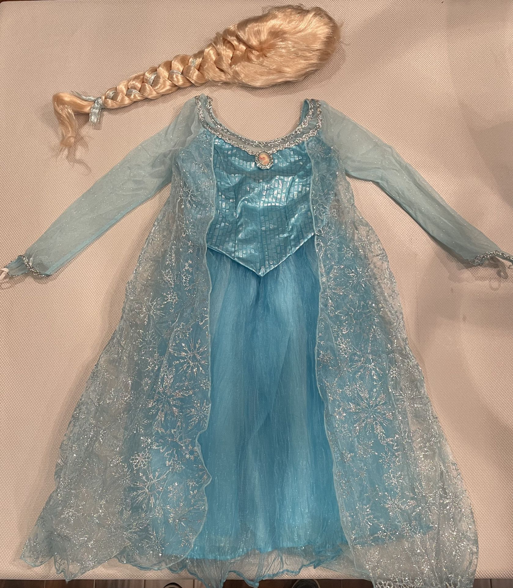 Elsa  Frozen Dress And Wig 