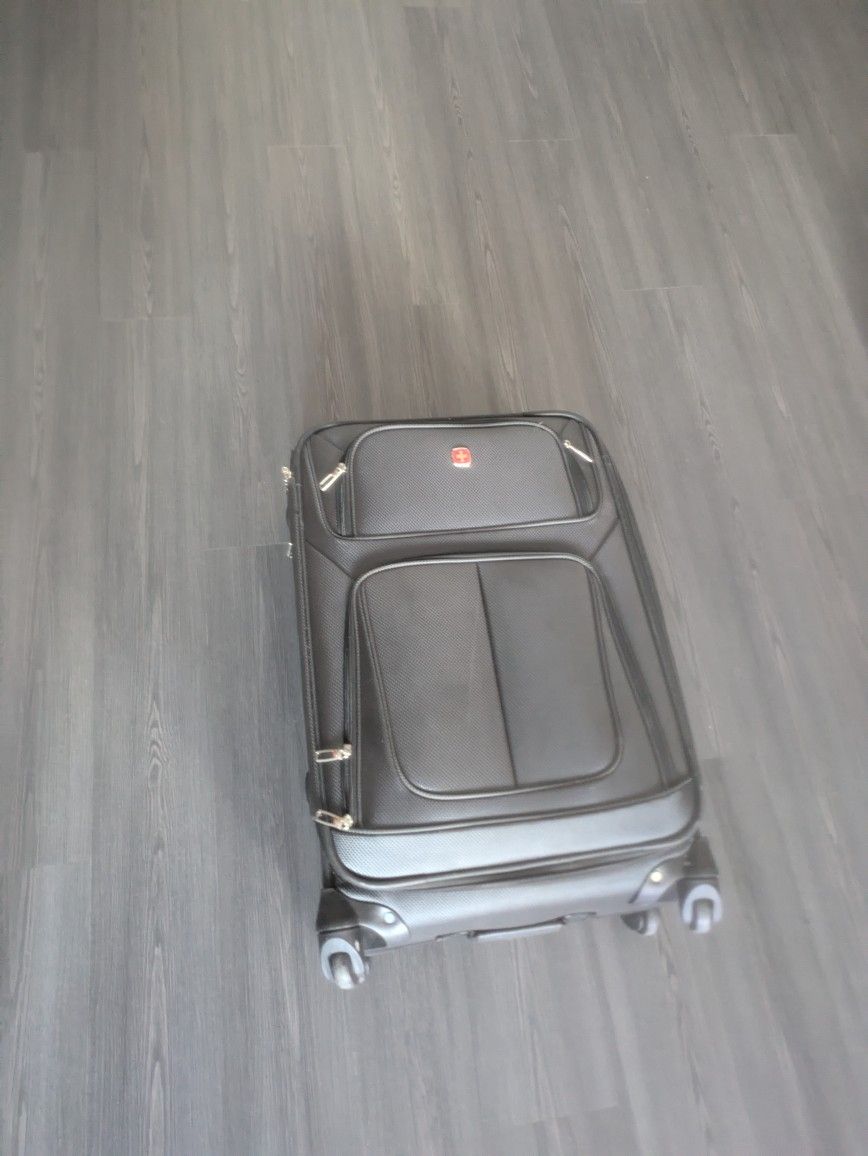 SwissGear Sion Softside Expandable Luggage, Grey, Checked-Large 29-Inch
