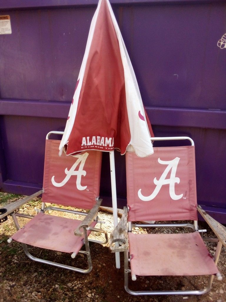 Alabama Beach Umbrella & Chairs 