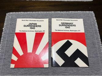 Vintage National Archives WWII Surrender Documents Booklets – Germany & Japan Surrenders 1945