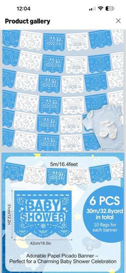 Baby shower papel picado