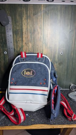 Vintage l.e.i. Denim Mini Backpack with Matching Pouch - Y2K / 90s Aesthetic