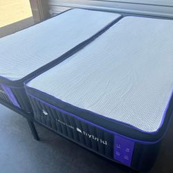 Like New Split King Nectar Hybrid Premier Mattress 