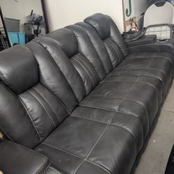Leather Espresso Sofa 