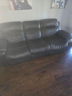 Grey faux couch