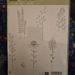 Stampin Up Flowering Fields Wood Stamp Set