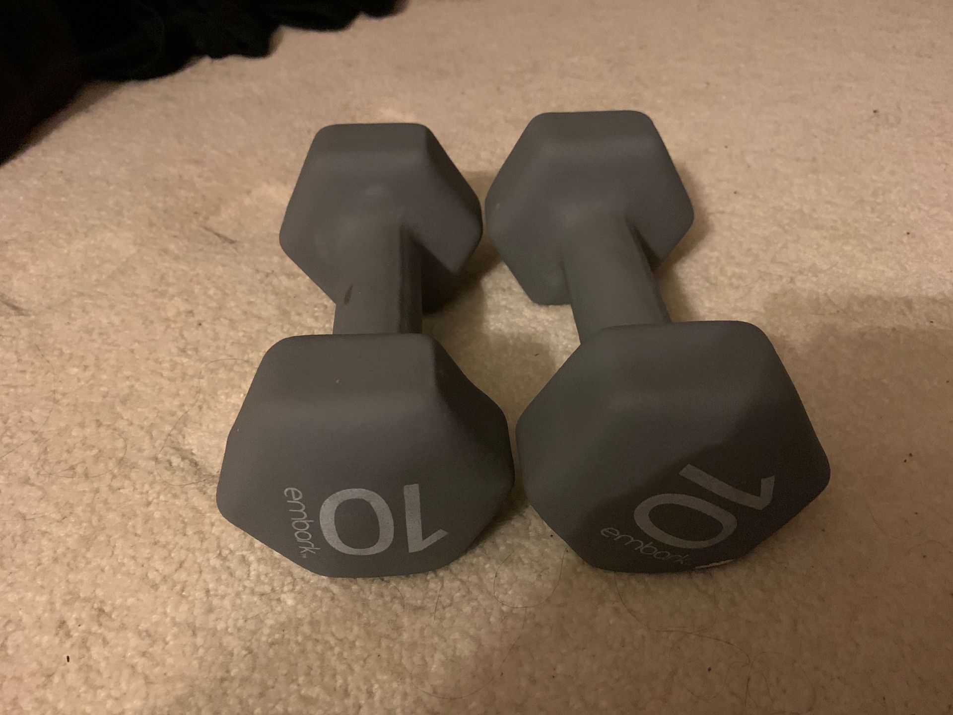 1 Pair of 10 Pound Dumbbells