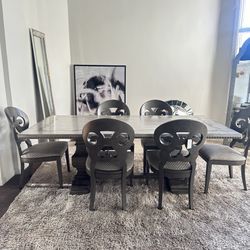 Arhaus cerea belle Arte Dining Table And Chairs 