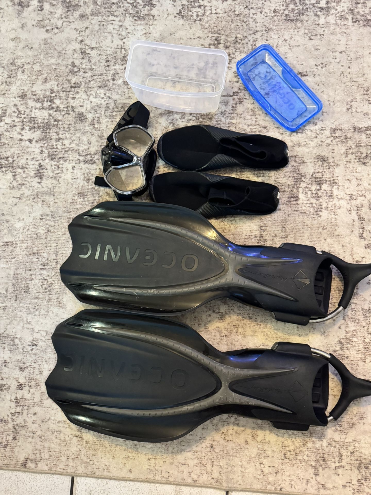 Dive boots, Dive fins, & Dive Mask