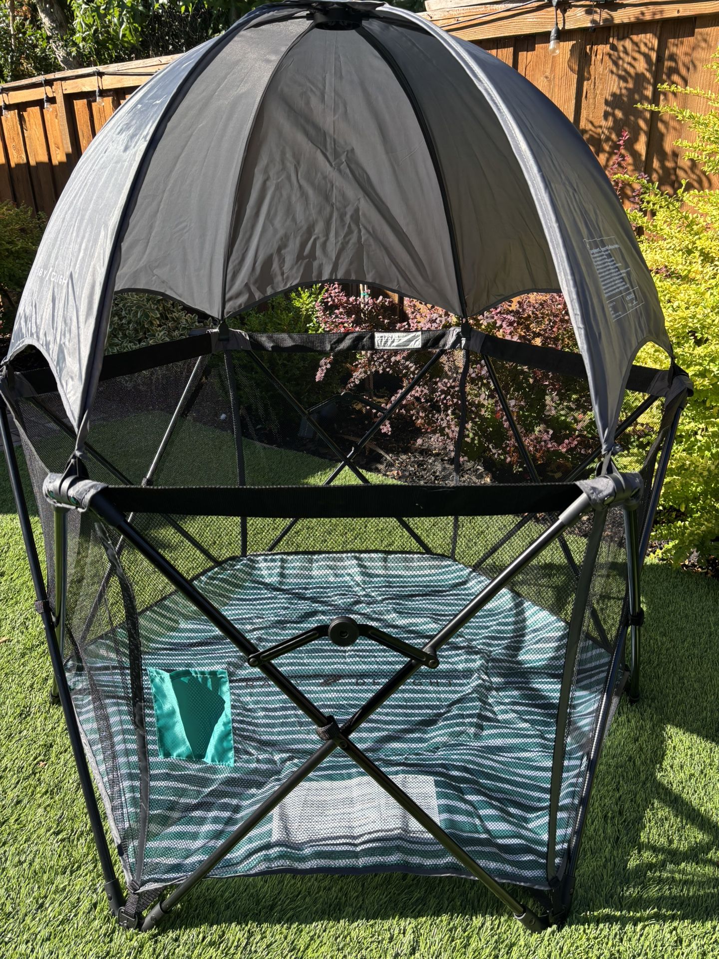 Portable Toddler Baby Playpen Playyard With Canopy