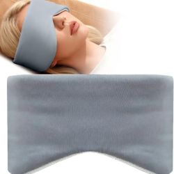 Sleep Mask for Side Sleeper, Reversible Eye Mask Sleeping with Cozy & Cooling Sides, Adjustable Velcro Band, Blackout Face-Hugging Padded Eye Cover fo