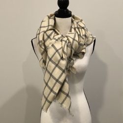 Saks Fifth Ave Plaid Wrap