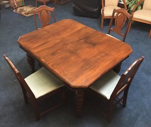 Antique dining set table chairs