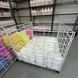 Large Wire Bins With Sheels (set Or Seperate)