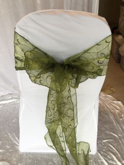 Swirl organza sash wedding decor decorations