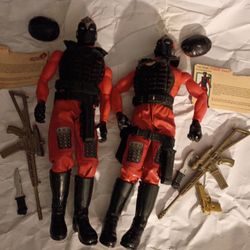 Vintage 12 In GiJoe Crimson Guard With All Original Accessories 