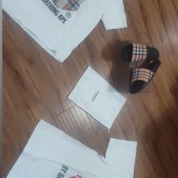 Bape/ Burbery Slides 