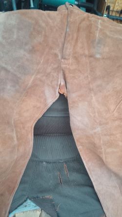 Leather pants tan