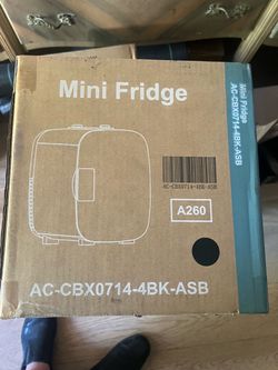 Black table mini fridge